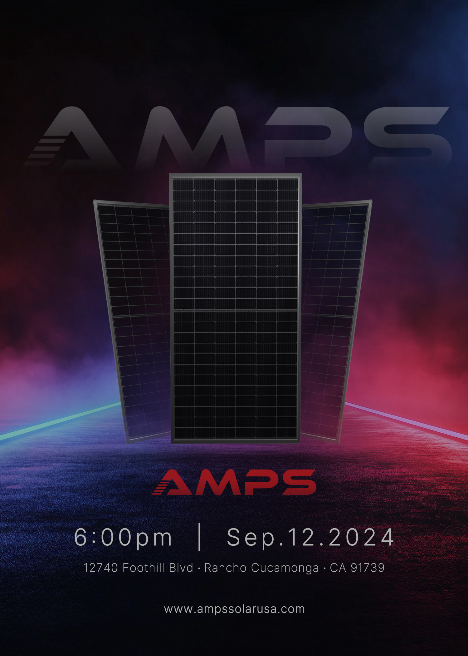 Join Us! AMPS Solar RE+ Post Party Invitation